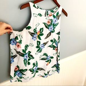 Old Navy Sleeveless Swing Blouse Tropical Print 🌴